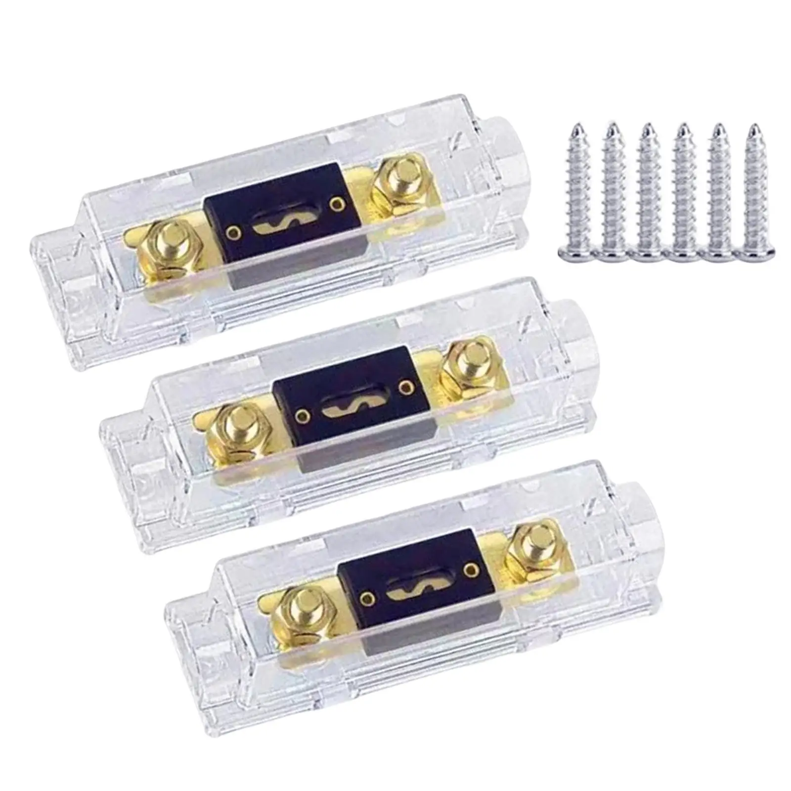 3x Car Fuse Holder Dampproof Circuit Protection Fuse Block for Marine
