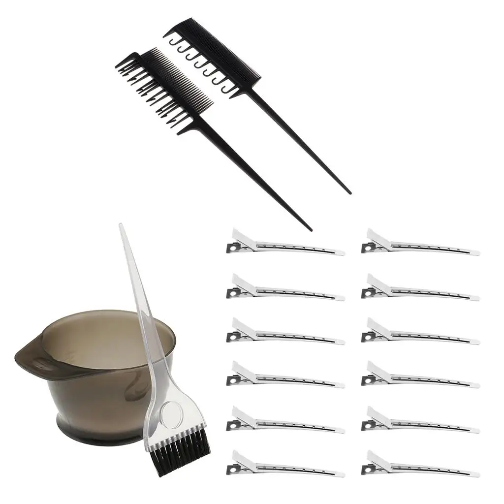 Barber Hair Bowl Comb Hair Clips DIY Reusable for Hair Dyeing