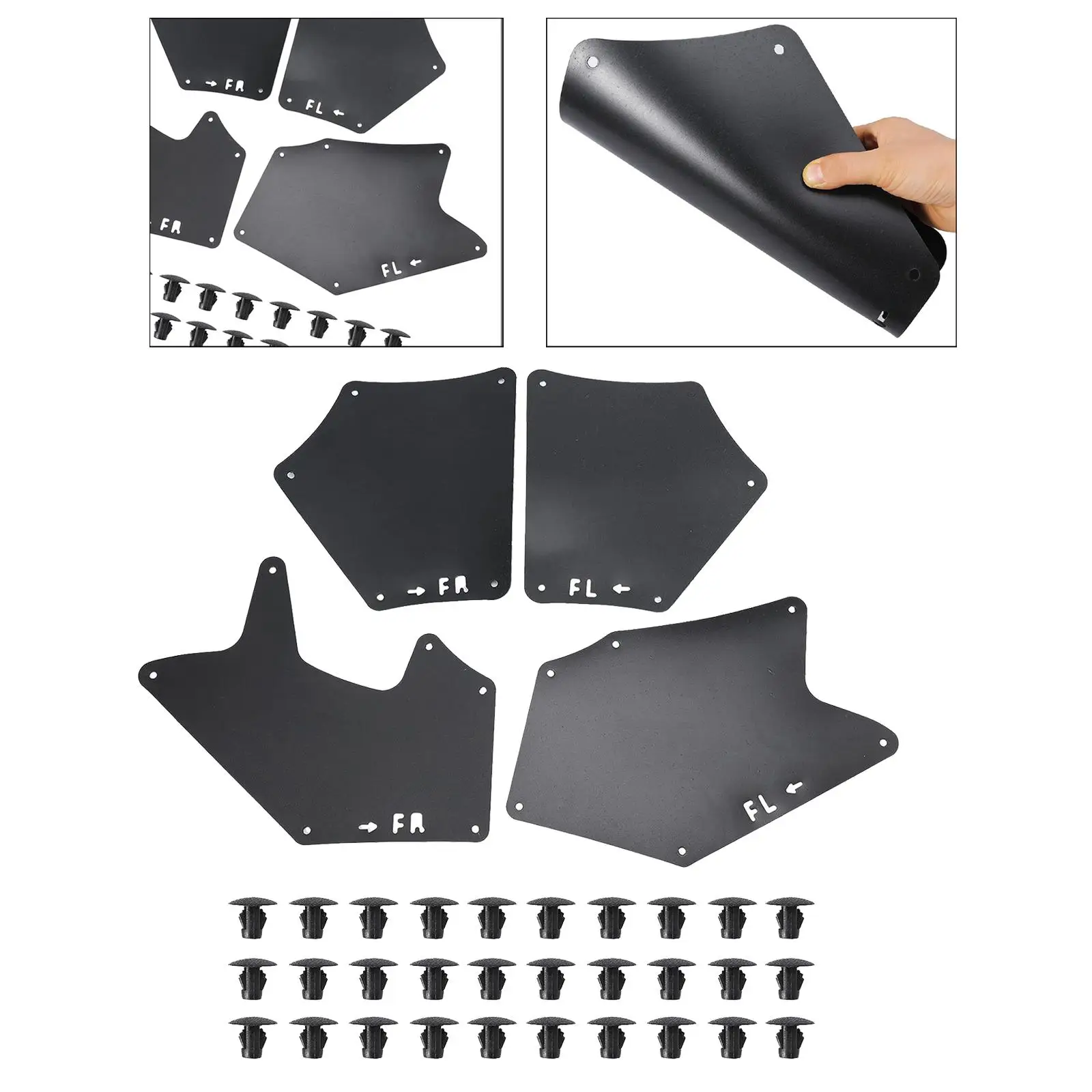 4x Mud Flaps Fender Liner Replacement Mudflaps 53737-0C030 for Toyota for tundra 2008-2021 Professional High Reliability Sturdy