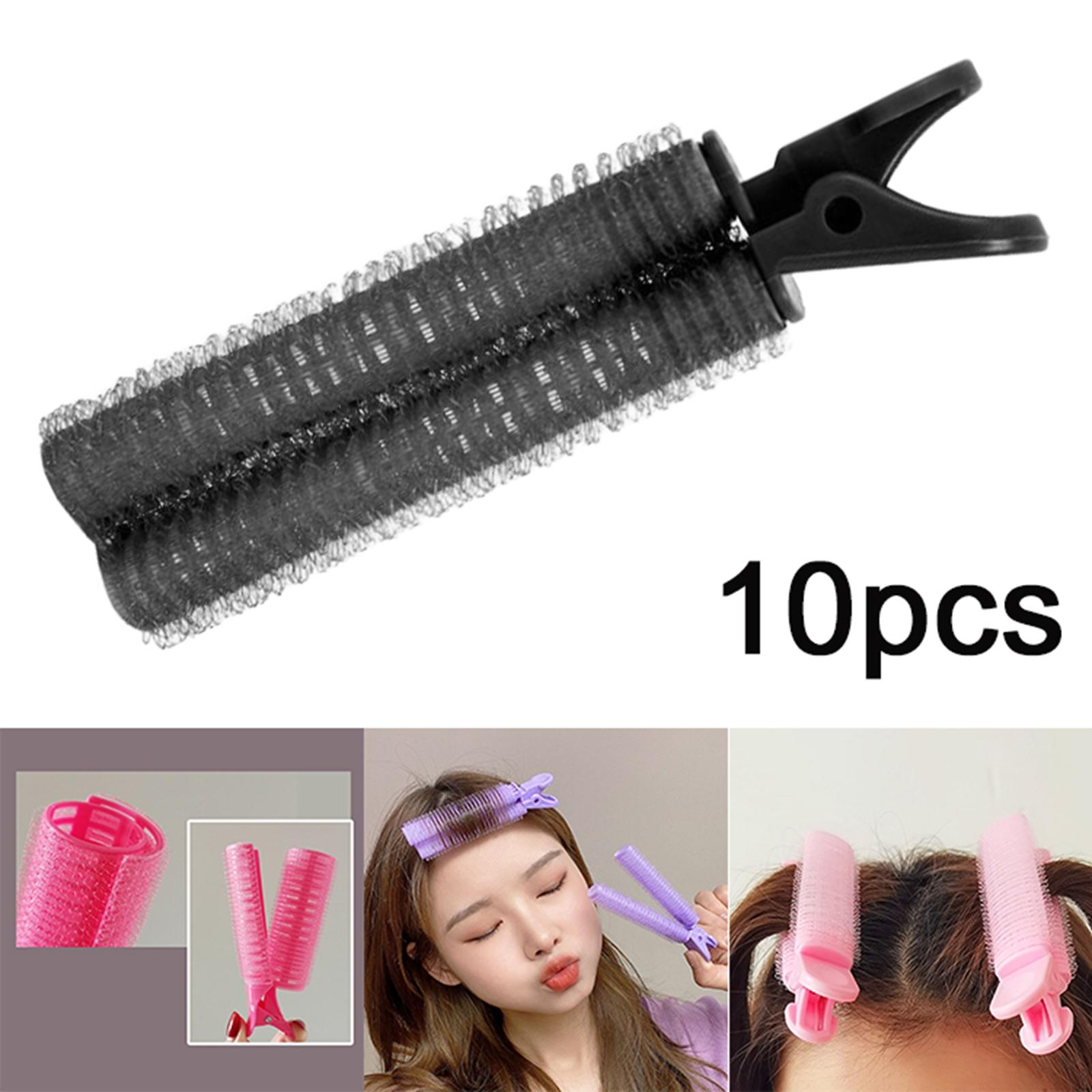 10 Pieces Hair Bangs Curling Clips Easy to Use Reusable Hair Curler Clips for Hair Styling Long Short Hair Hair Bangs Girls