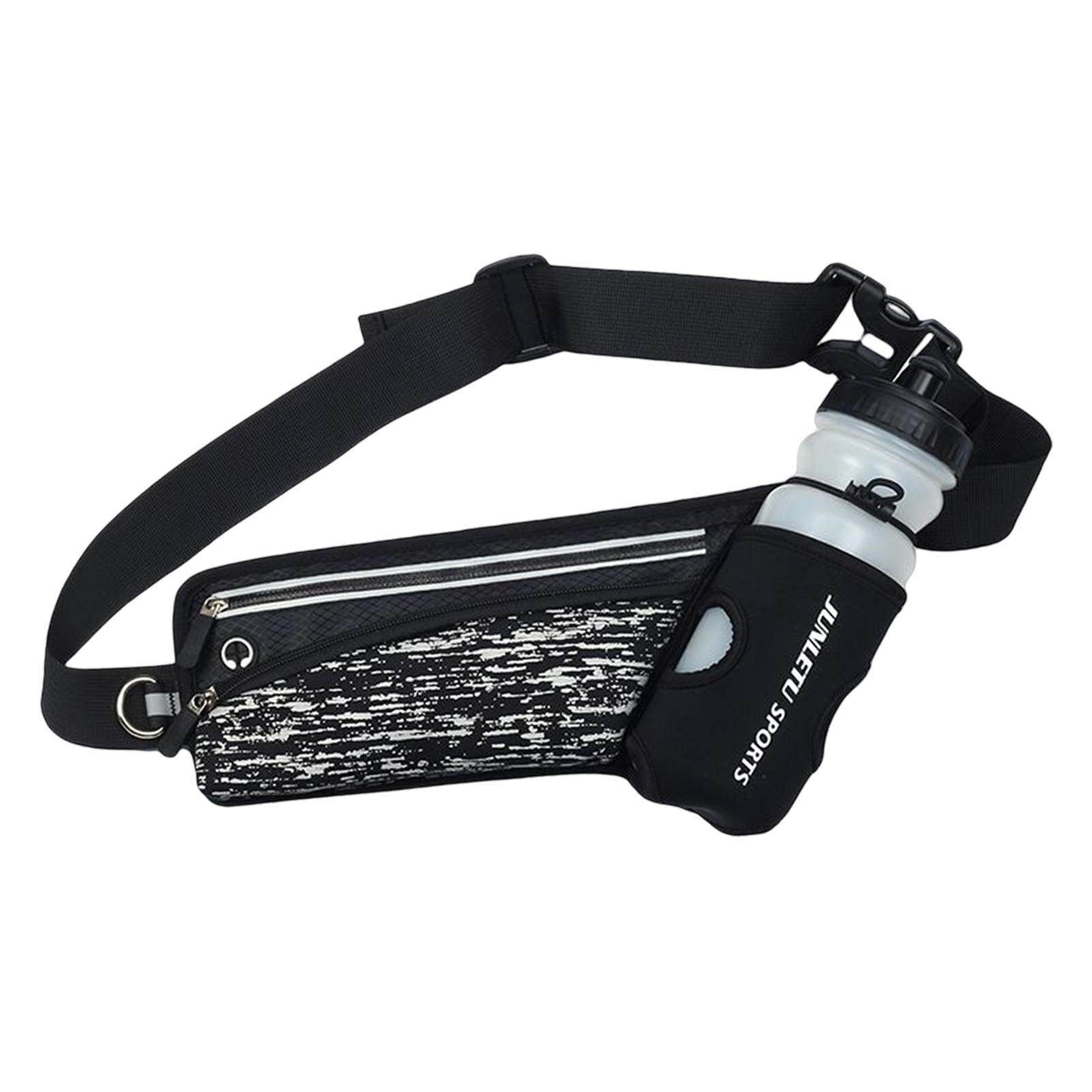 Running Belt Fanny Bag Sports Pockets Women Men with Headphone Hole Purse Waist for Workout Runners Mountaineering Fitness