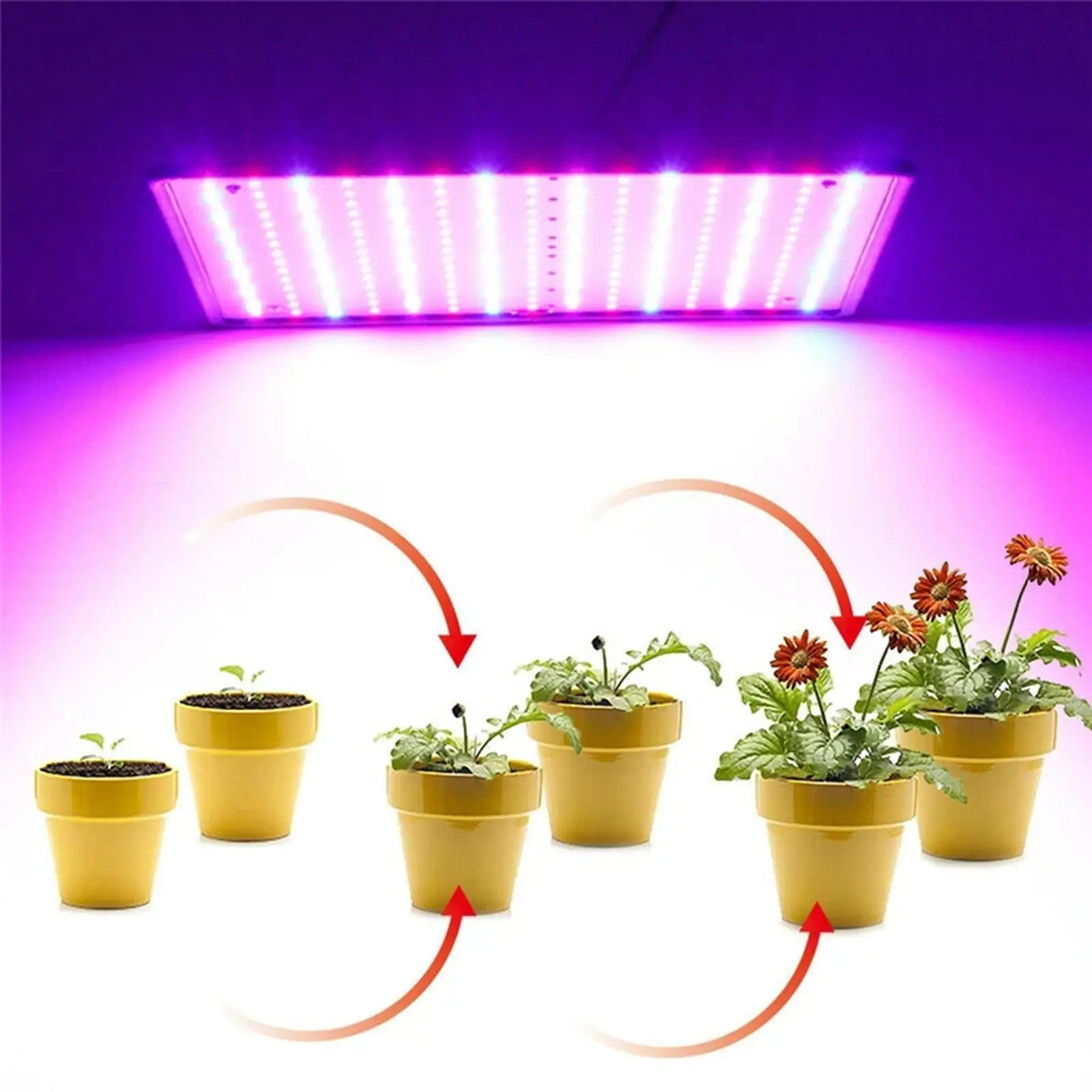 Aluminum 225 LED Grow Light EU Plug Tent Hydroponic Clip Plant Lamp for Hydroponics Vegetables Indoor Plants Garden Succulents