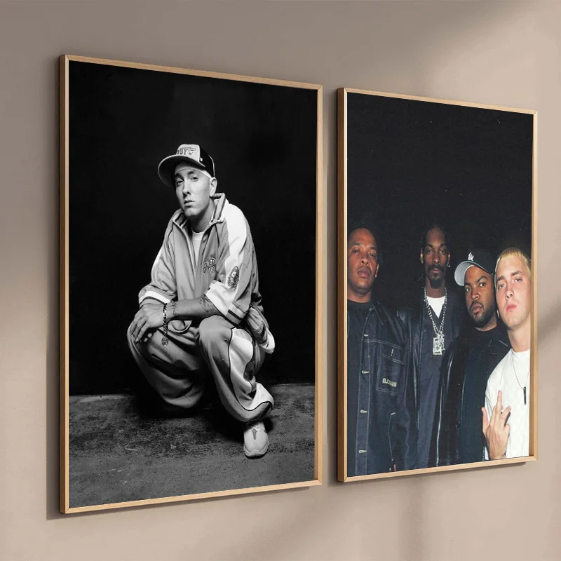 Hip Hop Rapper Singer Eminem Poster Canvas Painting Eminem Posters 8 Mile PosterHome Decor Bedroom Wall Art For Living Room