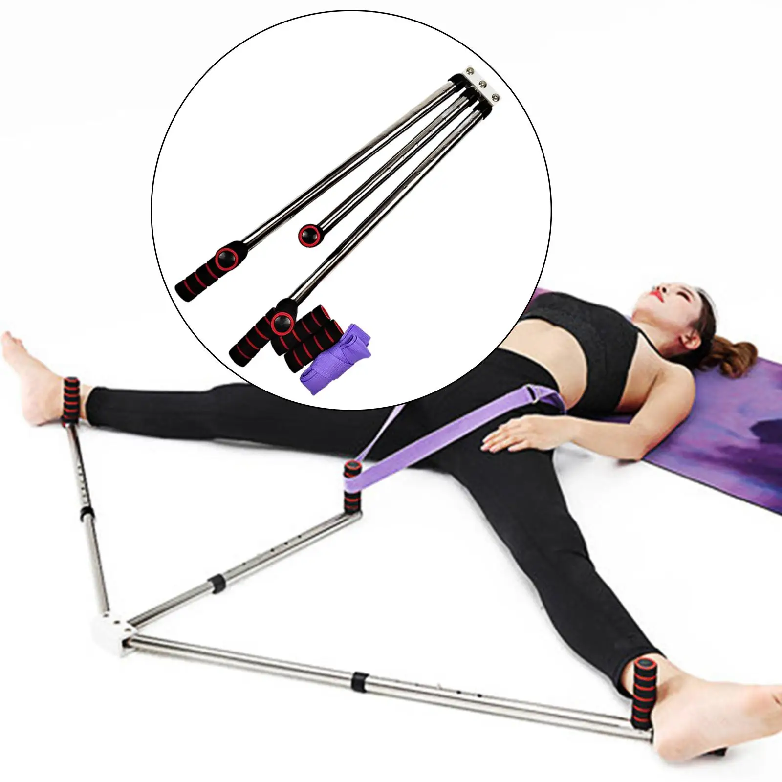 Leg Stretcher 3 Bar Portable Professional Device for Ligament Stretching Gym