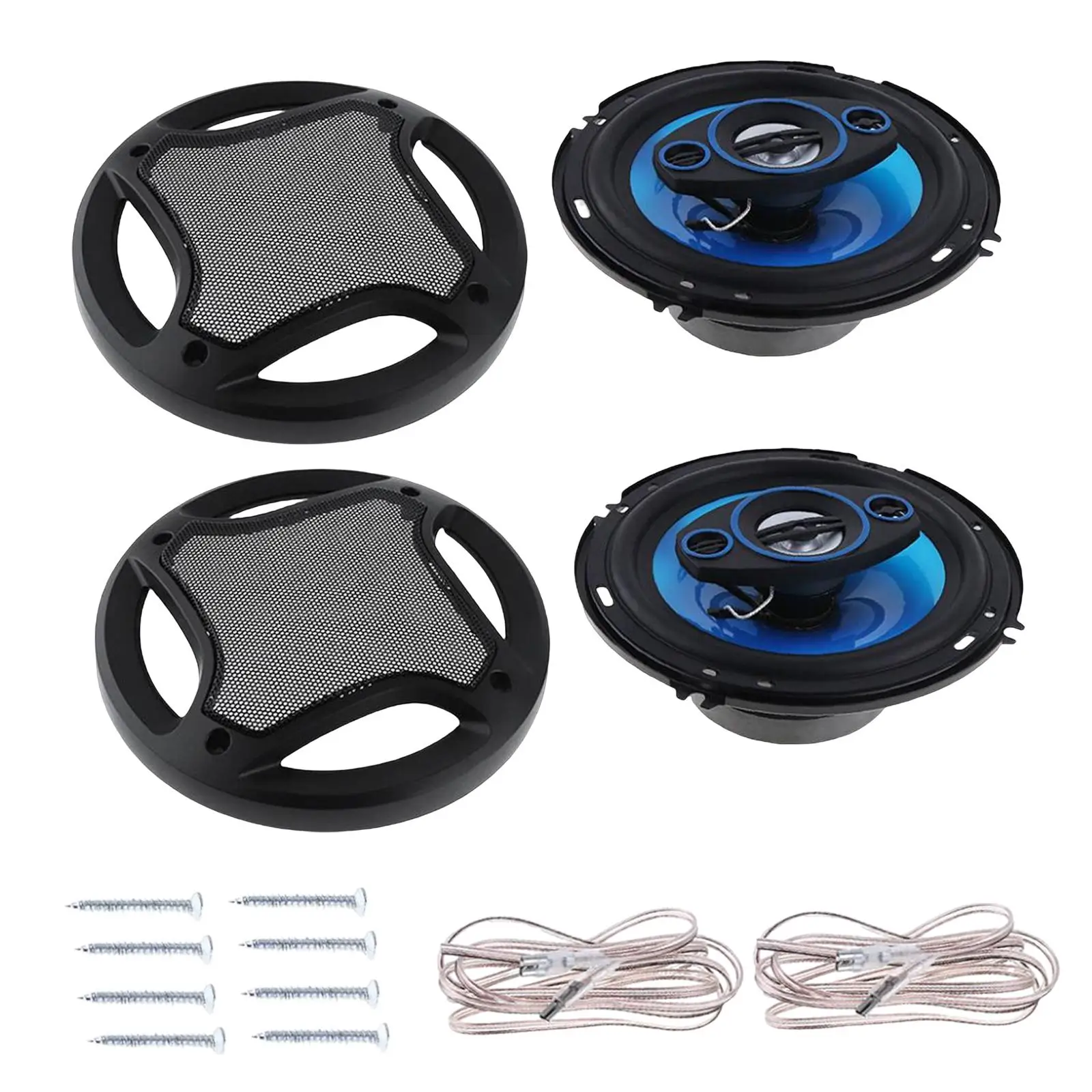 Set of 2 Coaxial Speakers Music Full Range Frequency HiFi 6 inch Stereo Home
