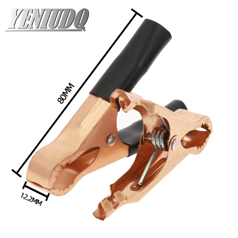 2 Stücke/10 Stücke 50A 80mm Krokodil Auto Caravan Van Batterie Messleitung Clips Isolierte Krokodilklemme Hohe Qualität Rot + Schwarz – Detail 2