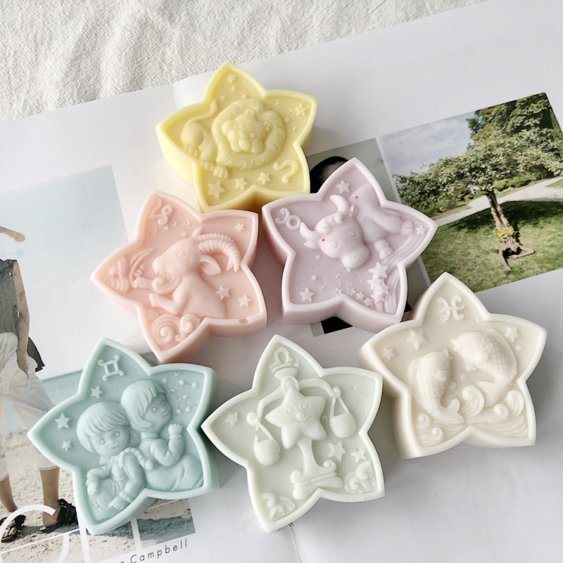 Description Picture 4 of item3D Zodiac Silicone Candle Molds DIY Stars Candle Mold Handmade Astrology Soap Scorpio Virgo Scented Candles Plaster Resin Molds