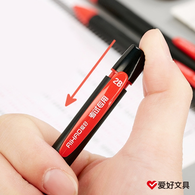 Flachkopf-Test Druck bleistift zeichnung 2b füllt den automatischen Zeichenstift mit Radiergummi-Schul material nach – Detail 6