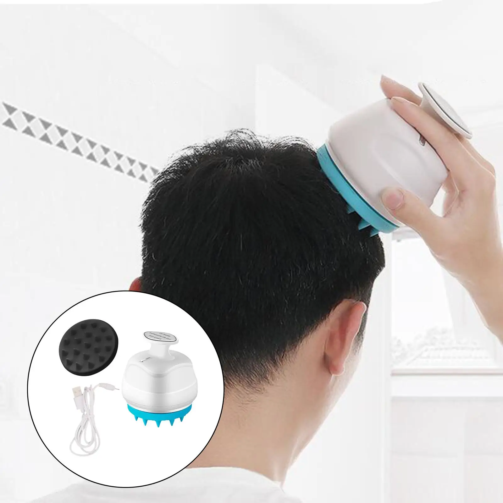 Electric Hair Scalp Massager Cleaning Waterproof Shoulder Kneading Massage