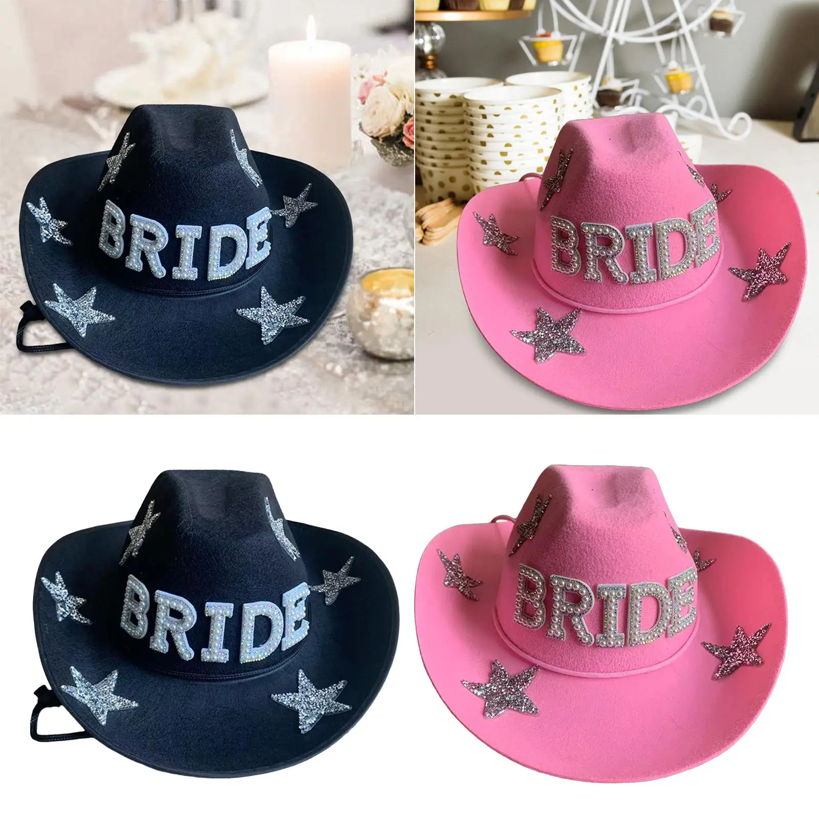 Western Cowboy Hats Fedoras Caps with Windproof Rope Unisex Adult Party Prom