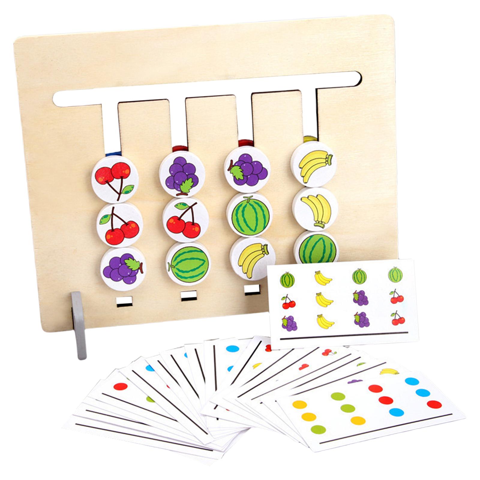 Slide Puzzle Toy Game Shape Color Matching Game Preschool Learning  Activities Wooden Logic Game for Family Travel Toys Children| | - AliExpress