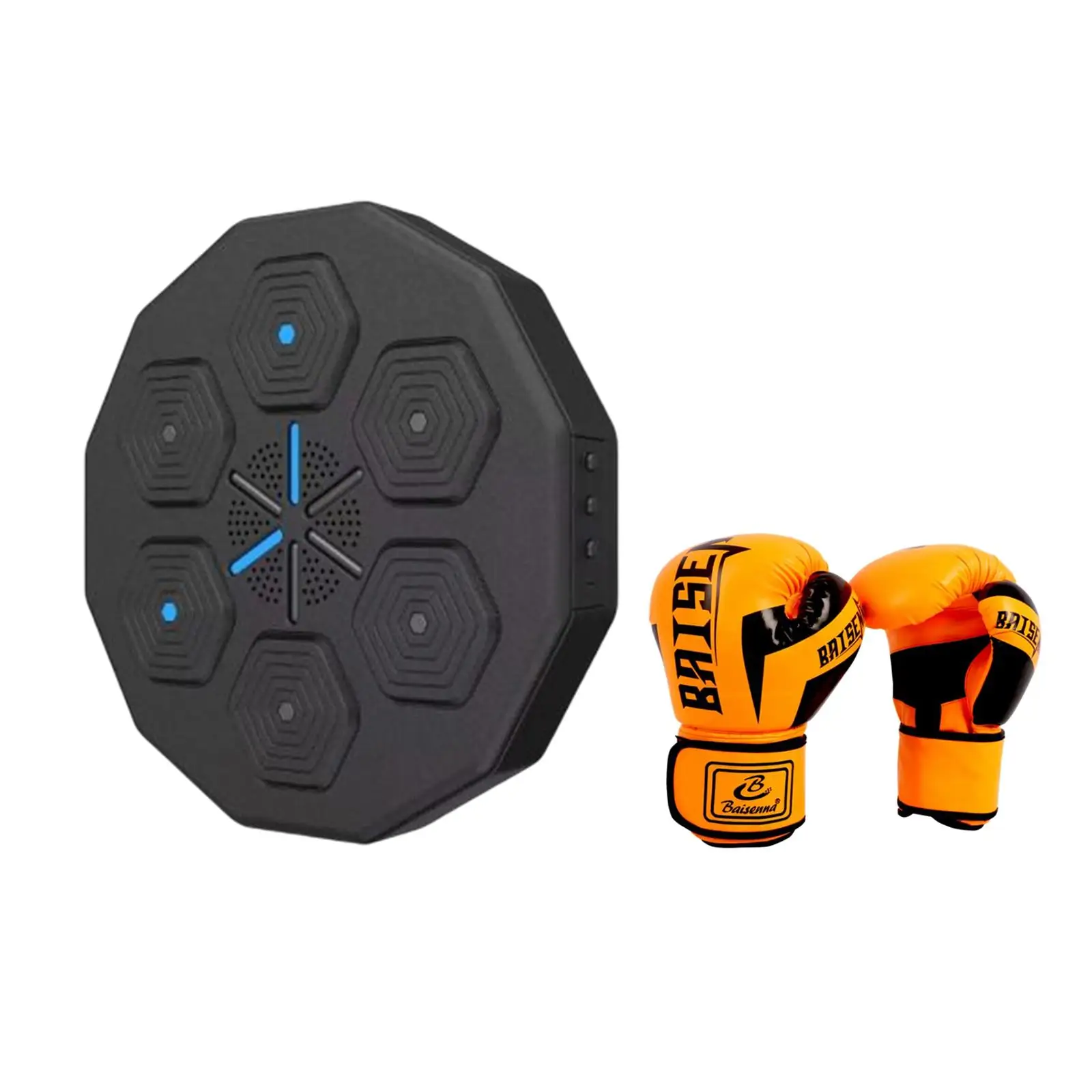 Music Boxing Machine Wall Target Equipment Boxing Trainer Practice Reaction Target with Gloves Punching Pad for Home