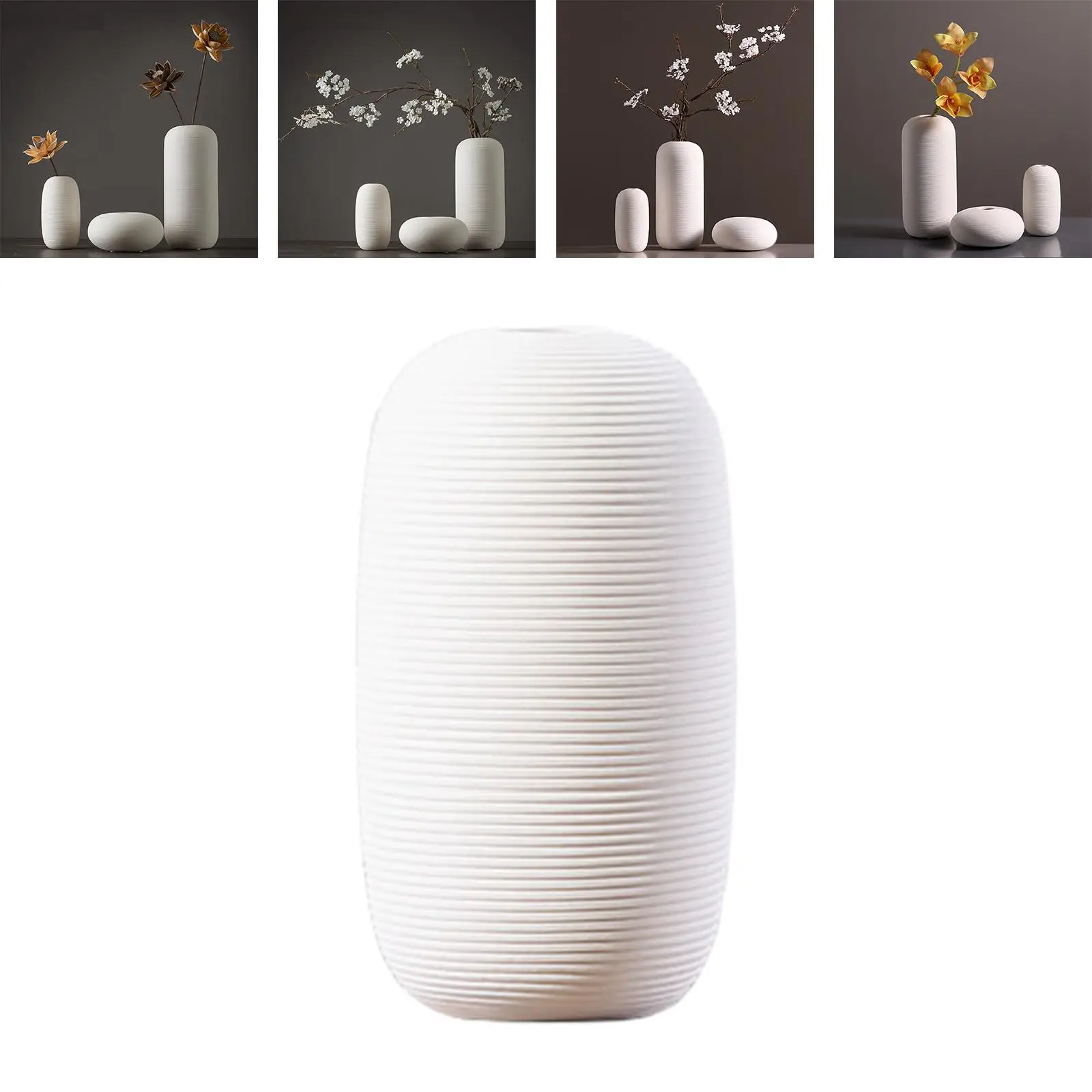 Ceramic Vase Creative Art Dried Flower Vase for Living Room Fireplace Office