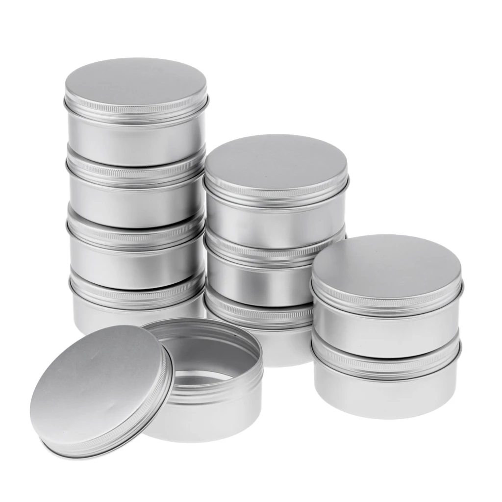 1 150ml/ Aluminum Tin Jars Cosmetic Empty Screw Lid Containers Lip Balm Cans