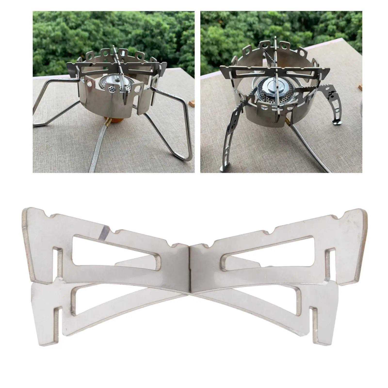 Portable Alcohol Stove Cross Stand Foldable Support Rack Accessories Spirit Stove Shelf for Backpacking Travel BBQ Hiking Picnic