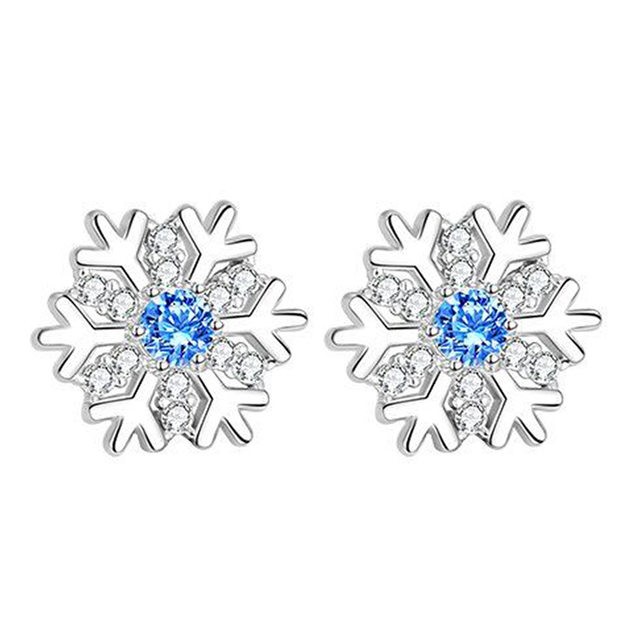 ⭐⭐925 Sterling Silver popular Water Drop Blue Crystal Zircon Earrings for Women, J852