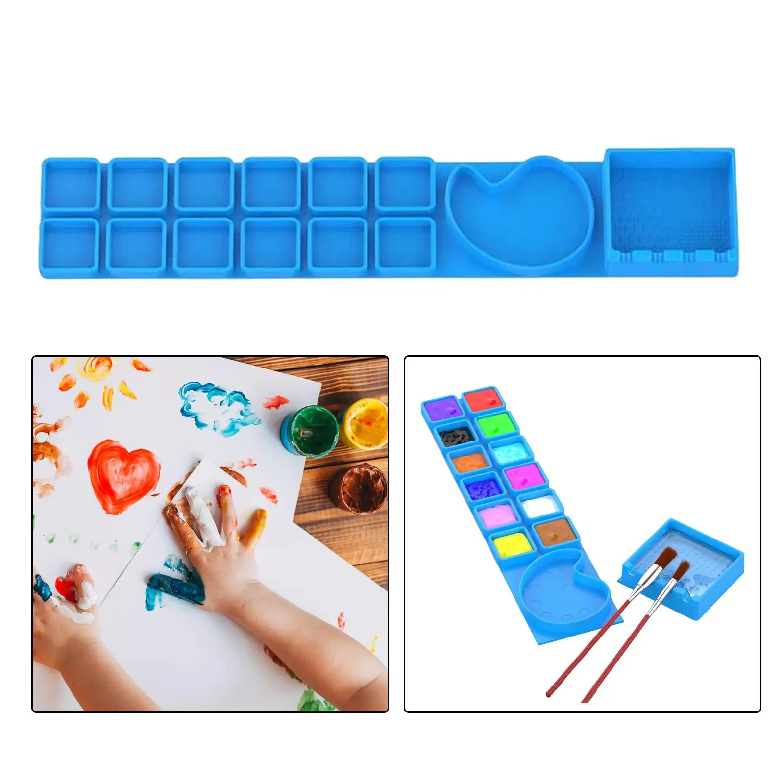 Silicone Paint Palette Artist Paint Mixing Palette for Kids Watercolor Palette for Watercolor Jewelry Making Water based Paints