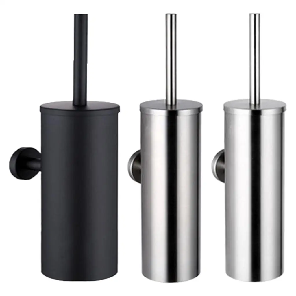 304 Stainless Steel Toilet Brush and Holder Detachable Brush  Bristles Deep-Cleaning