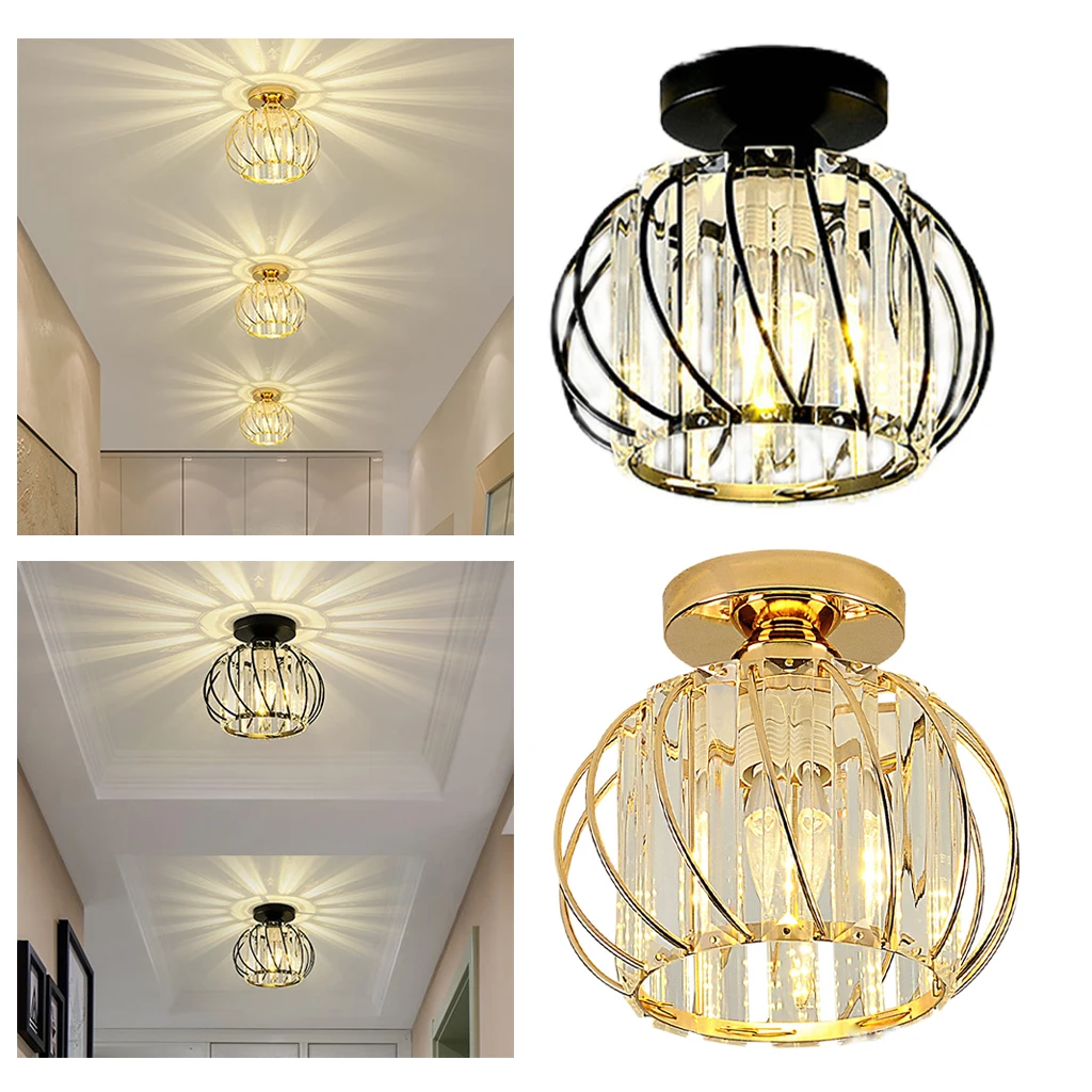 Chandelier Crystal Ceiling Lighting Fixtures, Small Ceiling Light for Kitchen Hallway Dining Rooms Living Rooms Bar