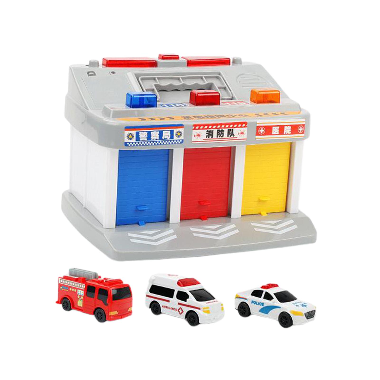 Emergency vehicle store toy set