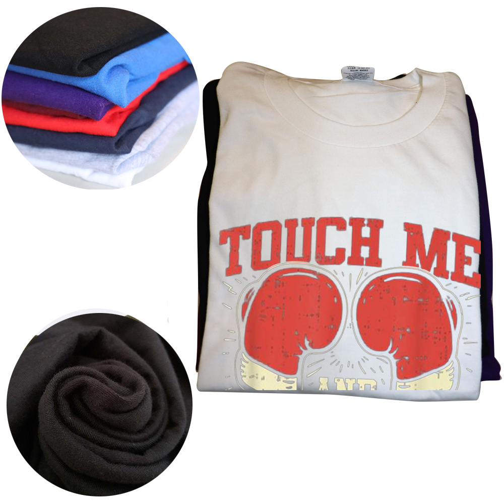 Lustiges Touch Me and Your First Boxing Lesson Is Free T-Shirt Grafik Baumwolle Streetwear Kurzarm Geburtstagsgeschenke Sommer T-Shirt – Detail 4