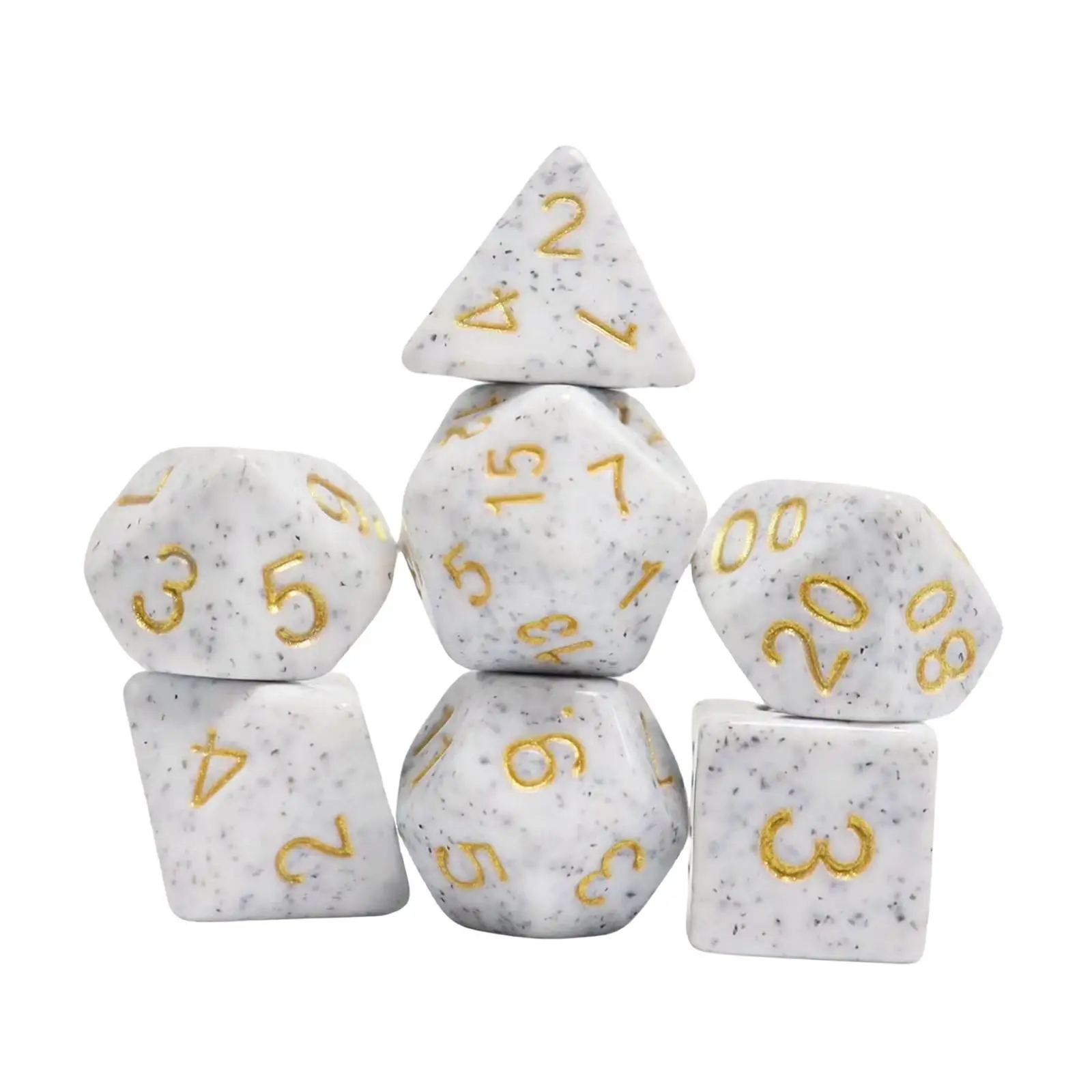 7Pcs Multi Sided Game Dices Party Favors Math Counting Teaching Aids Polyhedral Dices for Party Bar KTV Card Games Table Game