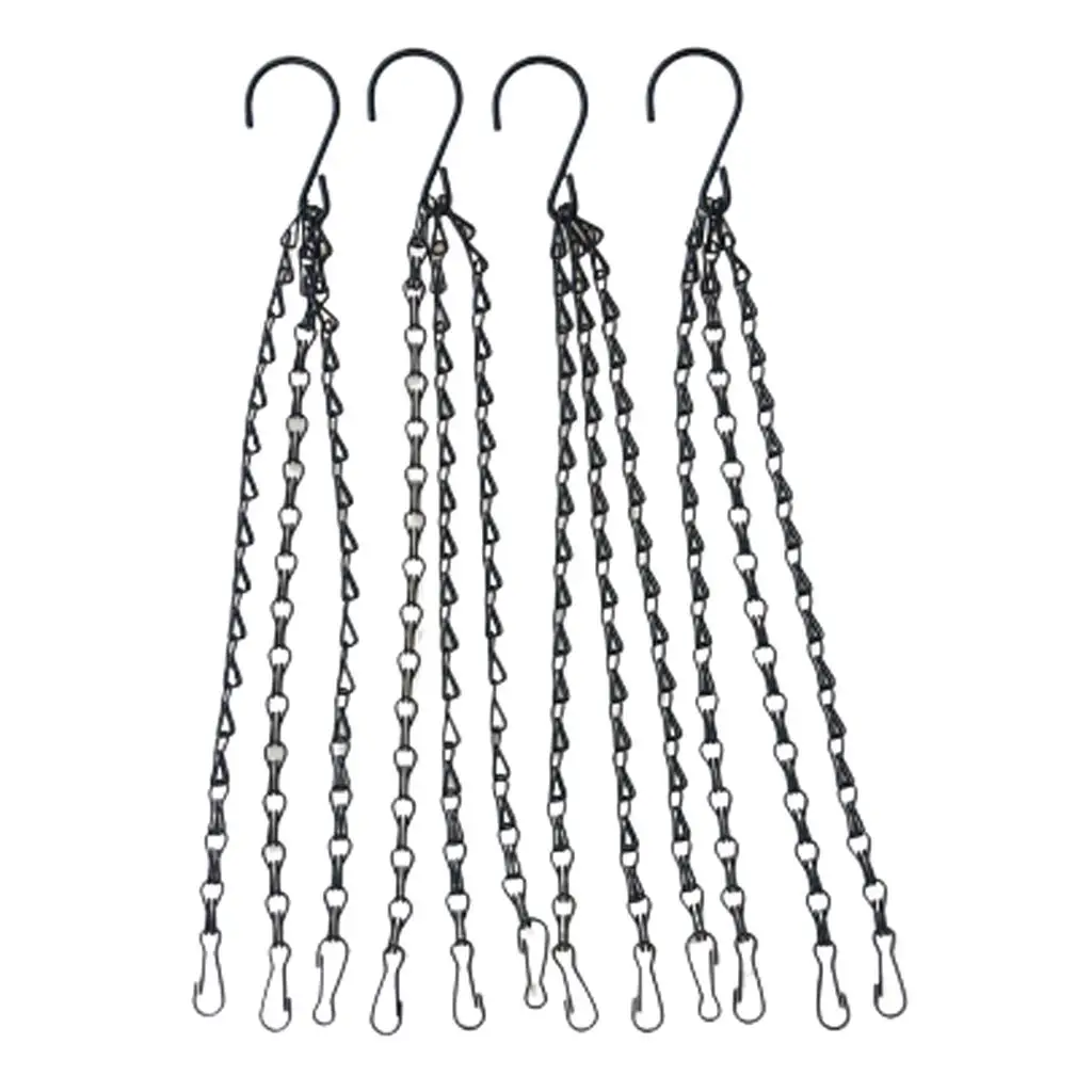 4x chain hooks for hanging plant pot hanging flower basket hanging flowers,