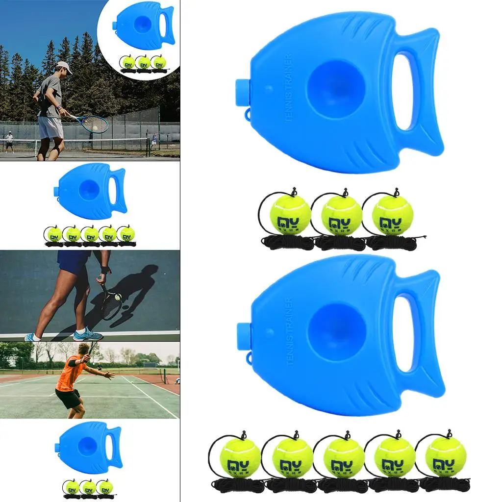 Tennis Trainer Aids Elastic Cord Balls Back Base Training for Kids Beginner