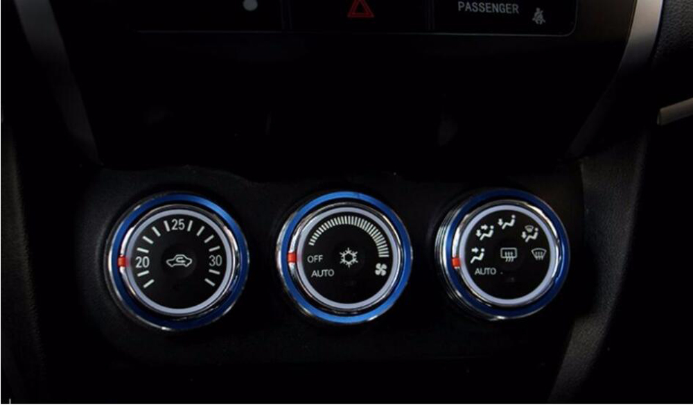 3 stücke Für Mitsubishi ASX Lancer Outlander Sport RVR Auto Zubehör Klimaanlage Wärme Control Schalter AC Knopf Dekorative Ring – Detail 6