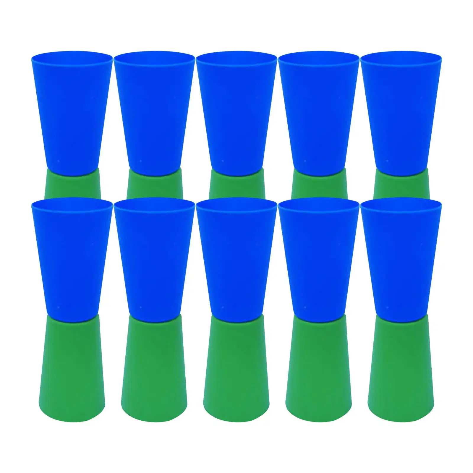 10Pcs Flip Cups Speed Agility Training Sport Equipment Reversed Cups Aid for Kindergarten Gym Rugby Activity Festive with Net