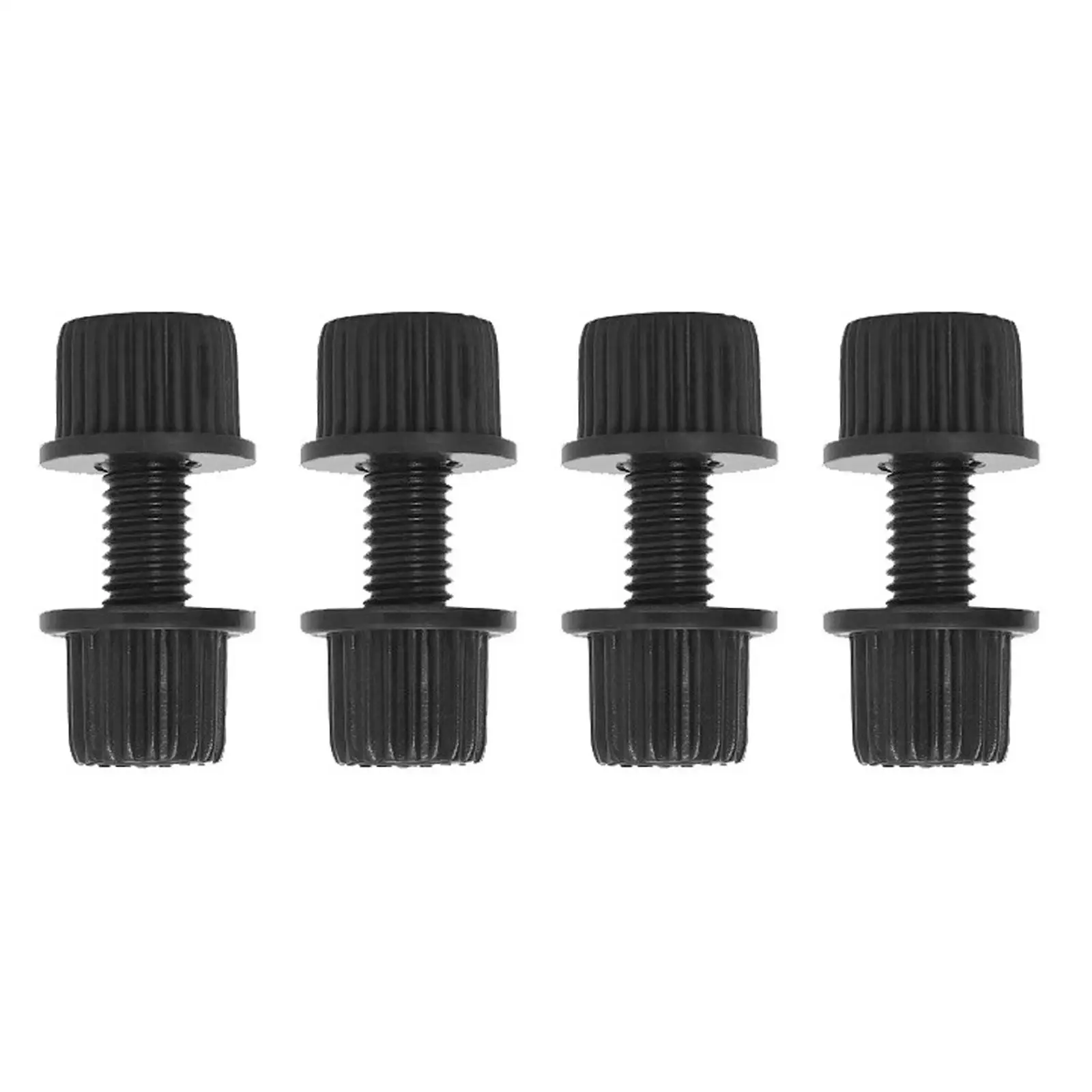 Pack of 4 Motorcycle License Plate Screws Kit Anti Rust Black Fastenings Screws Fit for Yacht License Plate Motorbikes Supplies