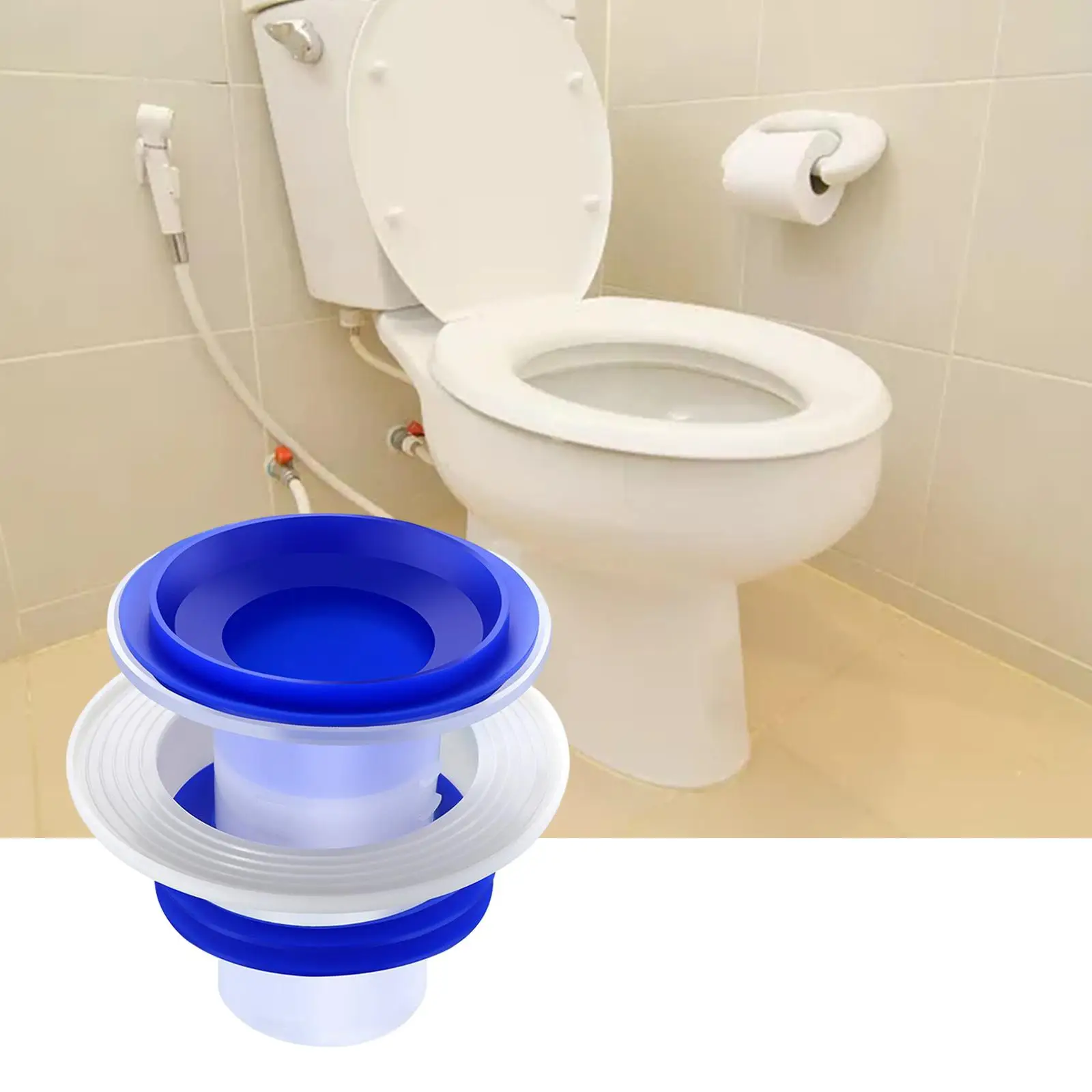 Flange Seal Washer Ring Toilet Pan Odor Prevent Plug Stopping Odor Plug Thickened Easy Install Odor Blocking Device for Hotel