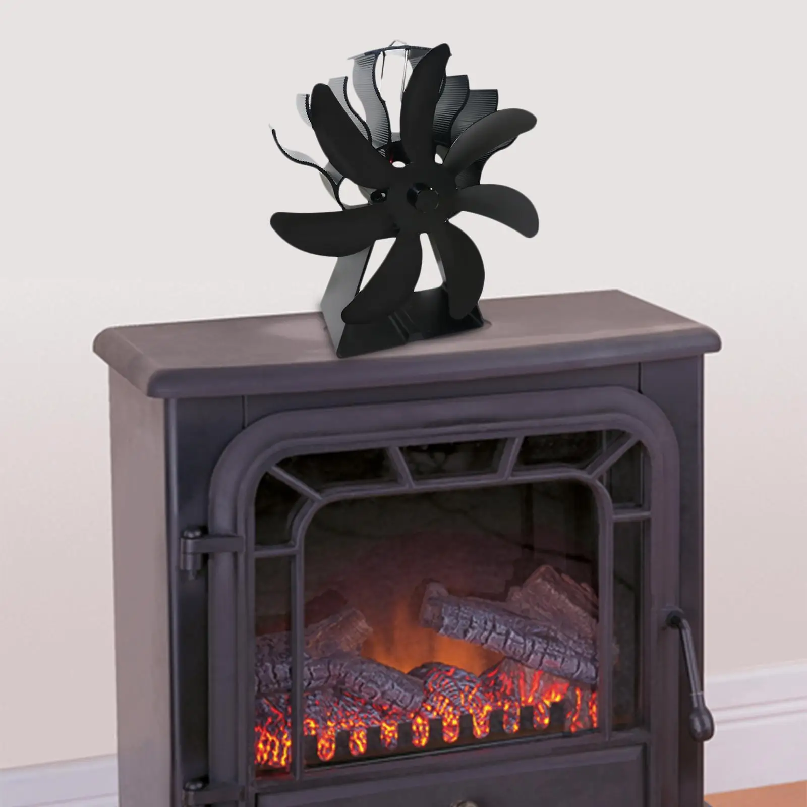 Fireplace Fan Silent Efficient Transfer Log Burnering Household Circulates Warm Powered Top Fan
