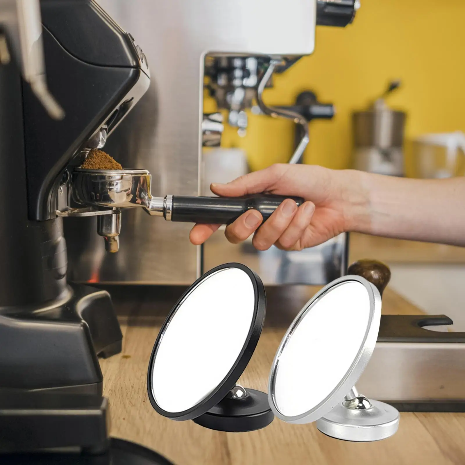 Coffee Flow Rate Observation Reflective Mirror Cafe Machine Tool Espresso Lens Mirror for Restaurant Barista