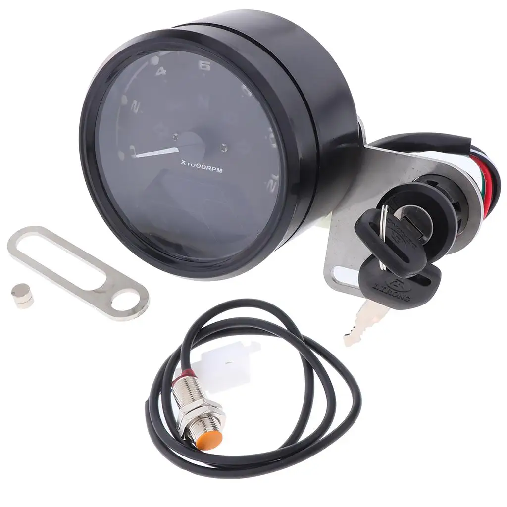 Universal LED Illuminated    for Motorcycle, Display Up to 12000RPM