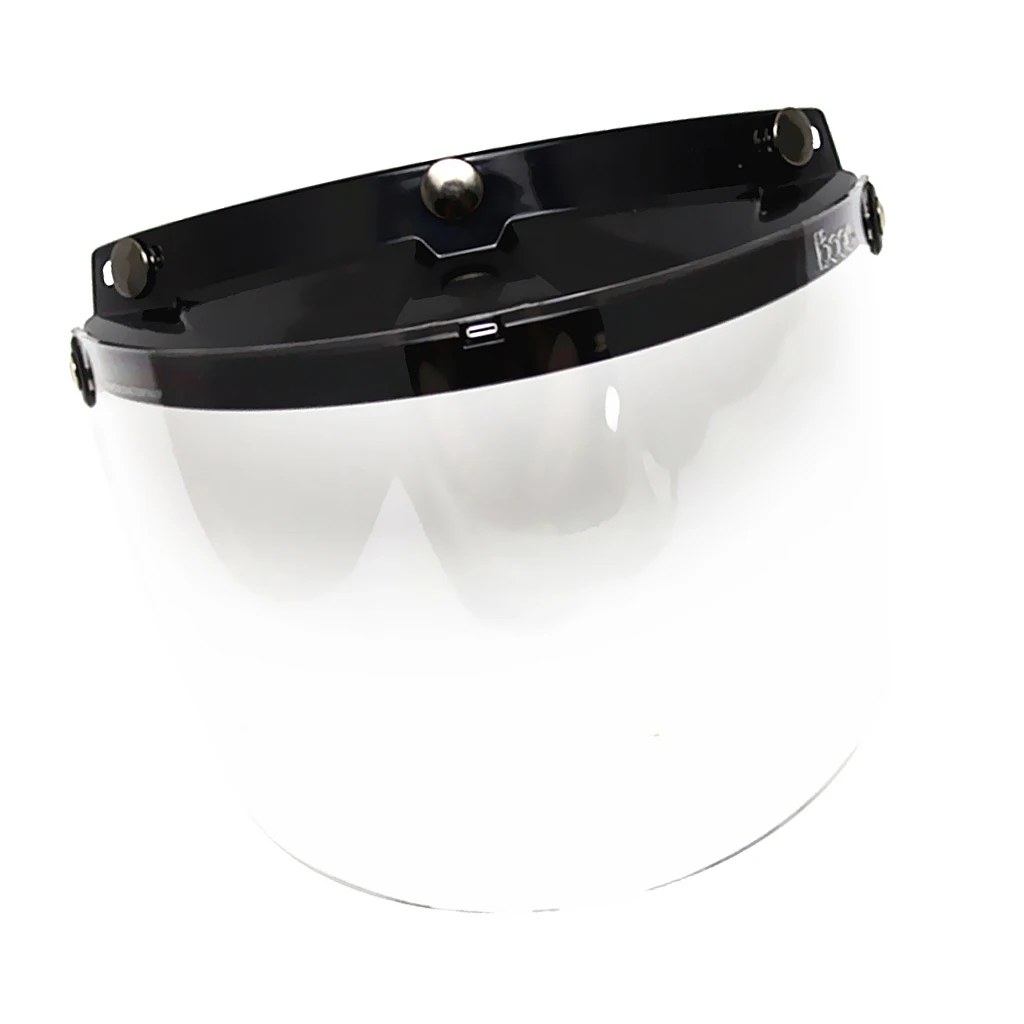 2x Universal Motorcycle 3 Snap-Button Visor with -