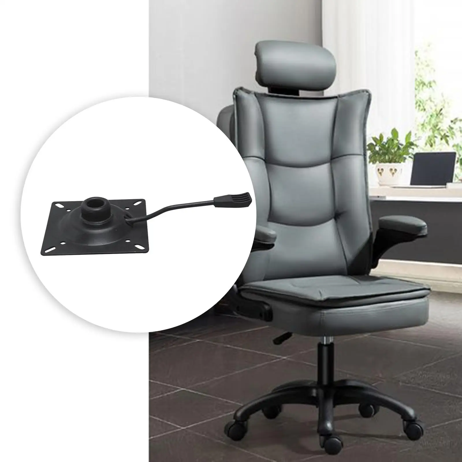 Office Chair Lift Control Mechanism Sturdy Square Replacement Gaming Chair Swivel Base for Furniture Swivel Chair Gaming Chair