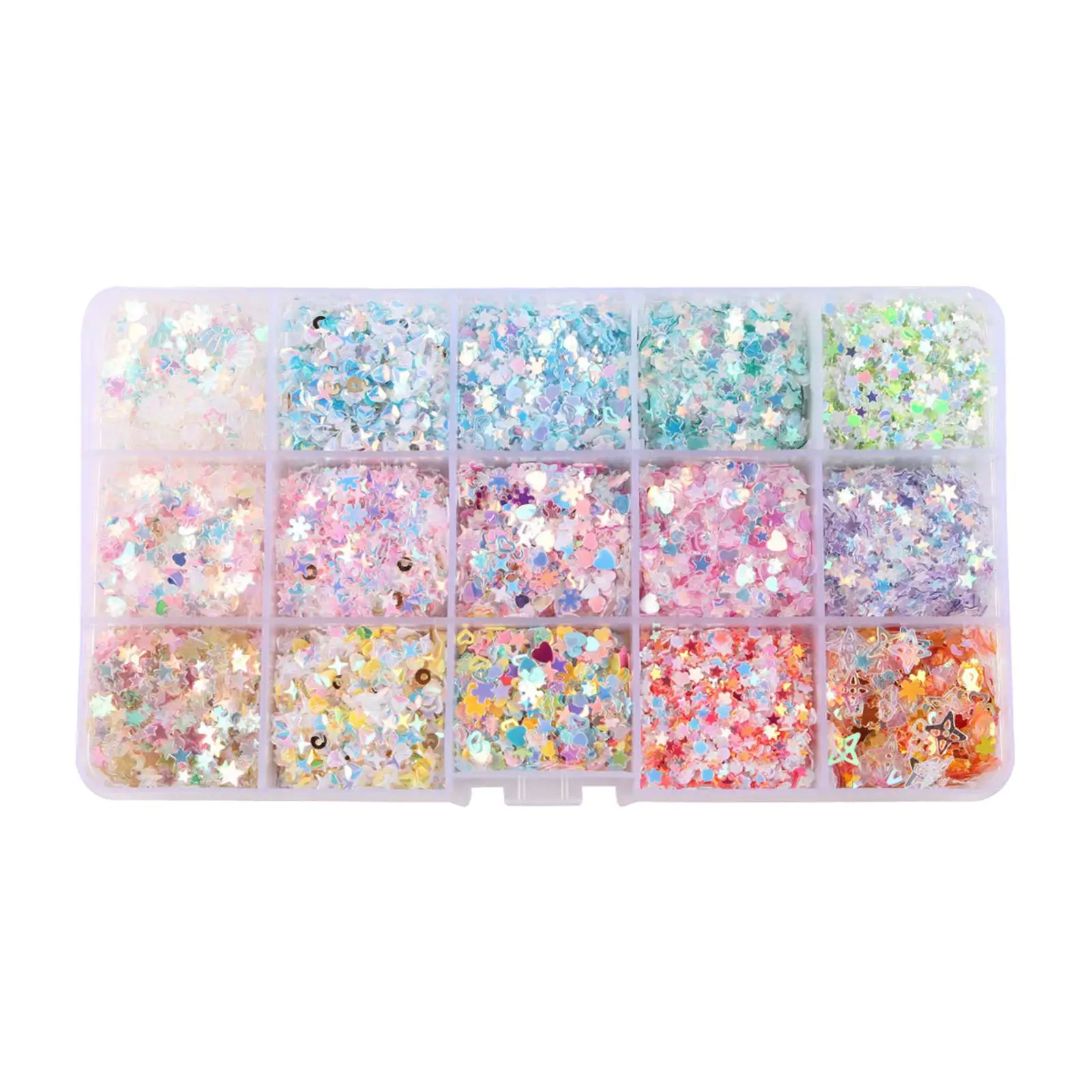 Nail Holographic Glitter Sequins Decoration LOVE Valentines Day