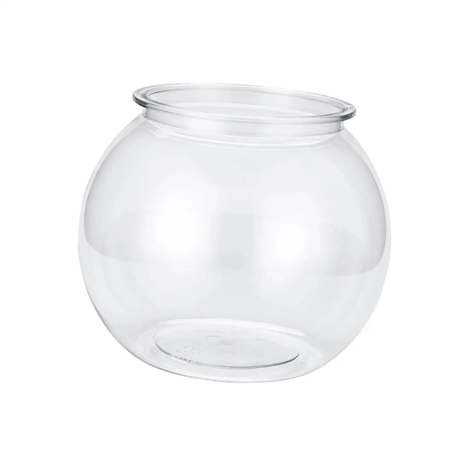Round Vase Transparent DIY Decorative Fish Tank for Living Room Table Stones
