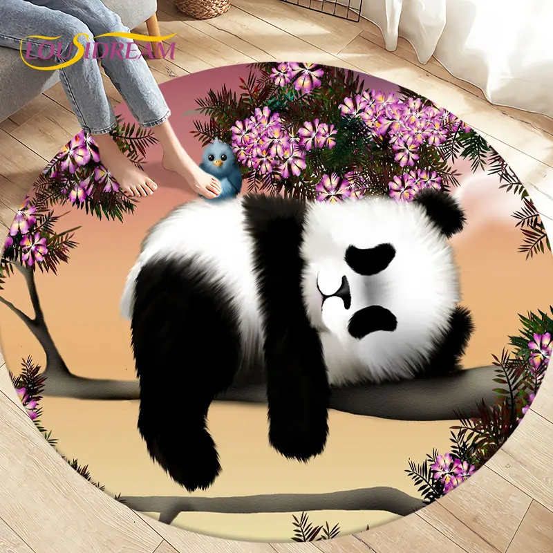 Bộ thảm hình tròn 3D Cartoon Cute Panda này sẽ làm cho mọi không gian trở nên tươi mới và đầy màu sắc. Hãy sử dụng nó để trang trí cho phòng ngủ của bạn hoặc phòng khách để mang lại không gian sống đầy sáng tạo và vui tươi.