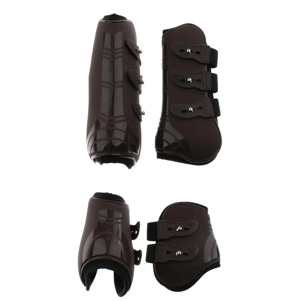 2 Pair Wear Horse Leg Boots Hind Front Leg Tendon Jumping Protective Wrap