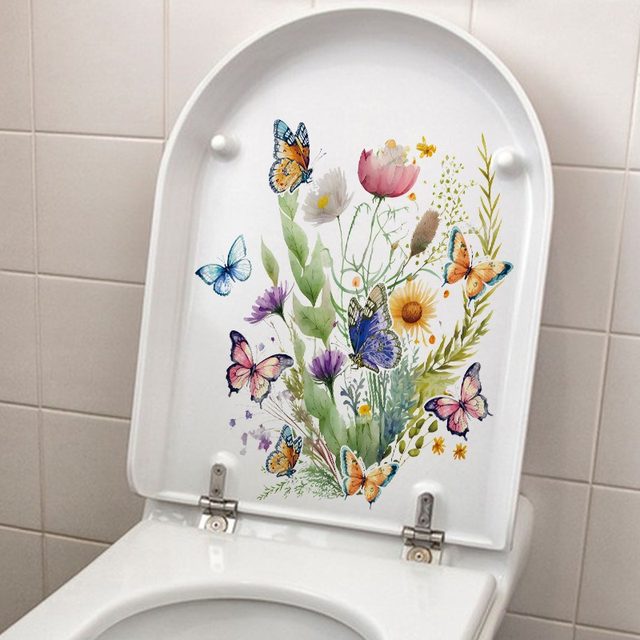 Adesivi Decorativi Per WC A Forma Di Foglie - Rimovibili, Autoadesivi, Per Decorare Il Coperchio Del Water