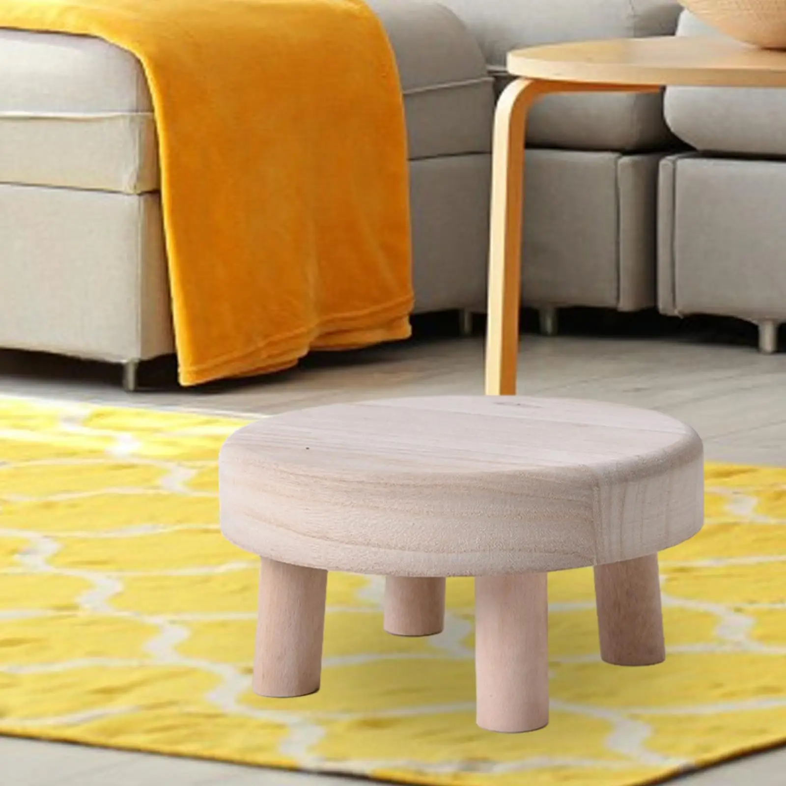 Wooden Flowerpot Stand Bonsai Shelf Step Foot Stool Kids Stool Flower Pot Holder for Living Room Entryway Office Garden Tabletop