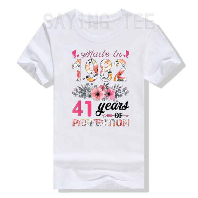 Made In 1983 Floreale 40 Anni 40esimo Compleanno Regali Donna Fiori Casual  T-Shirt Harajuku Tee Moda Camicia Estiva – i migliori prodotti nel negozio  online Joom Geek