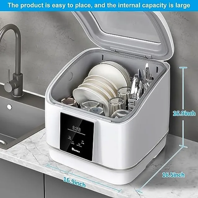 Portable Countertop Dishwasher, IAGREEA Compact Mini Dishwasher With 7  Washing Programs, Auto Water Injection, Anti-Leakage. - AliExpress