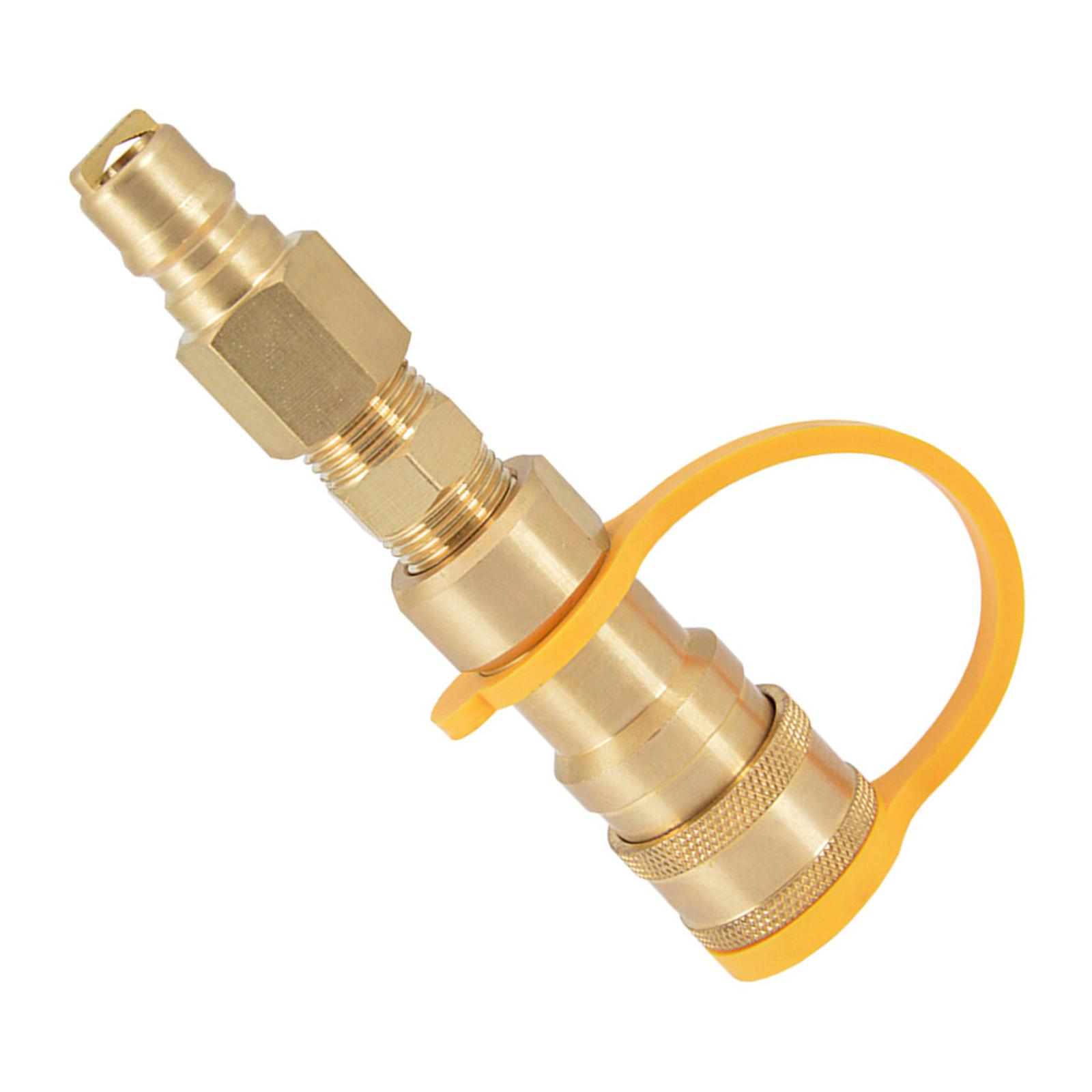 Propane Disposal Adapter Fitting 3/8 inch Gas Quick Connect Fittings for Cooker RV Fire Accessoy