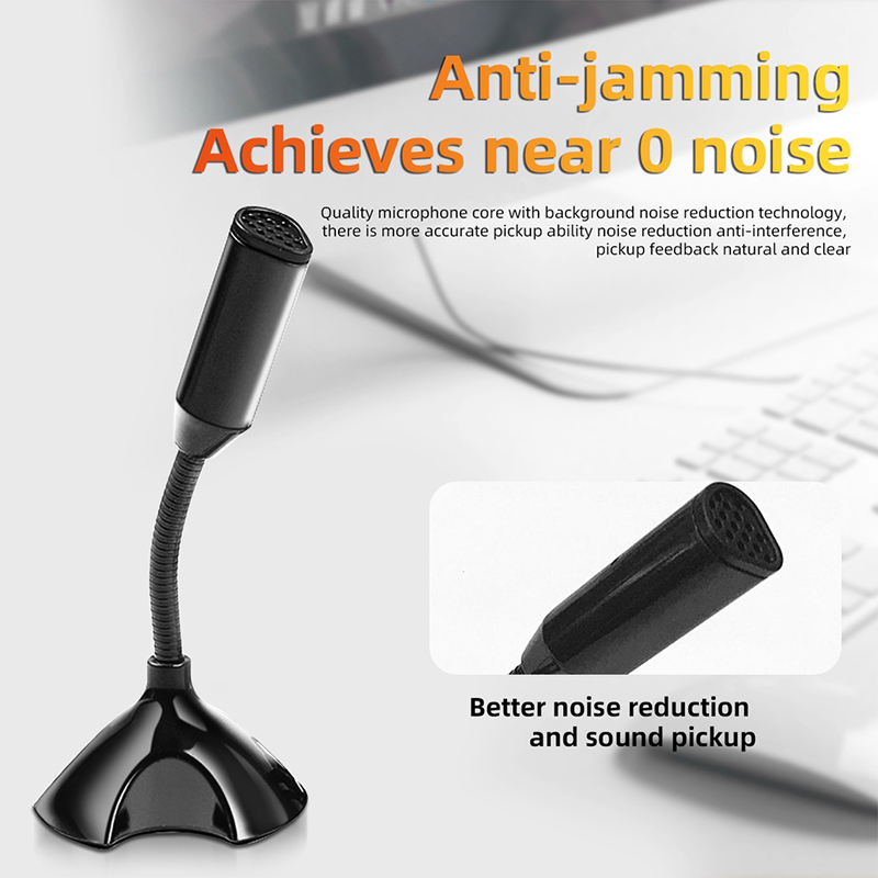 Title 6, 3.5mm Laptop Microphone USB Desktop Stand Mic W...