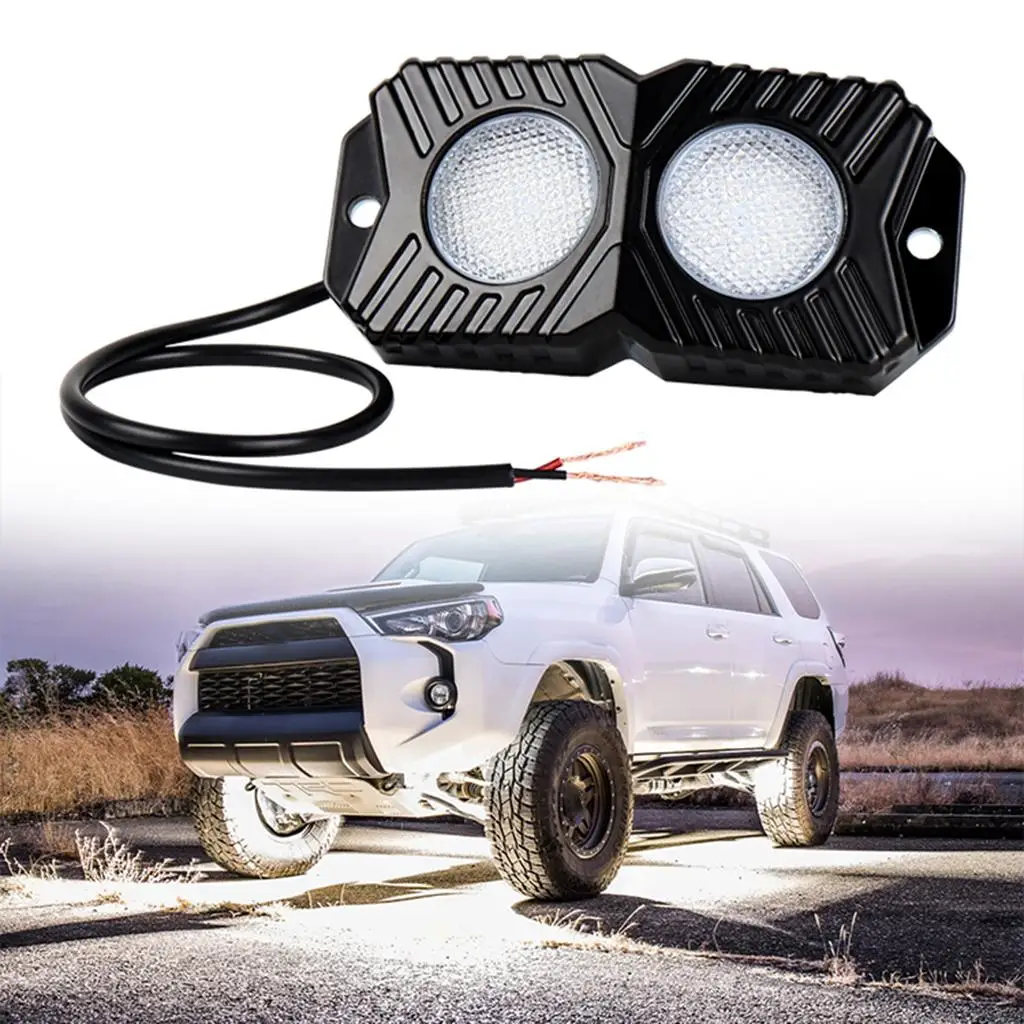 LED Rock Lights White Light 4  Fit for Motorcycle Boat SUV