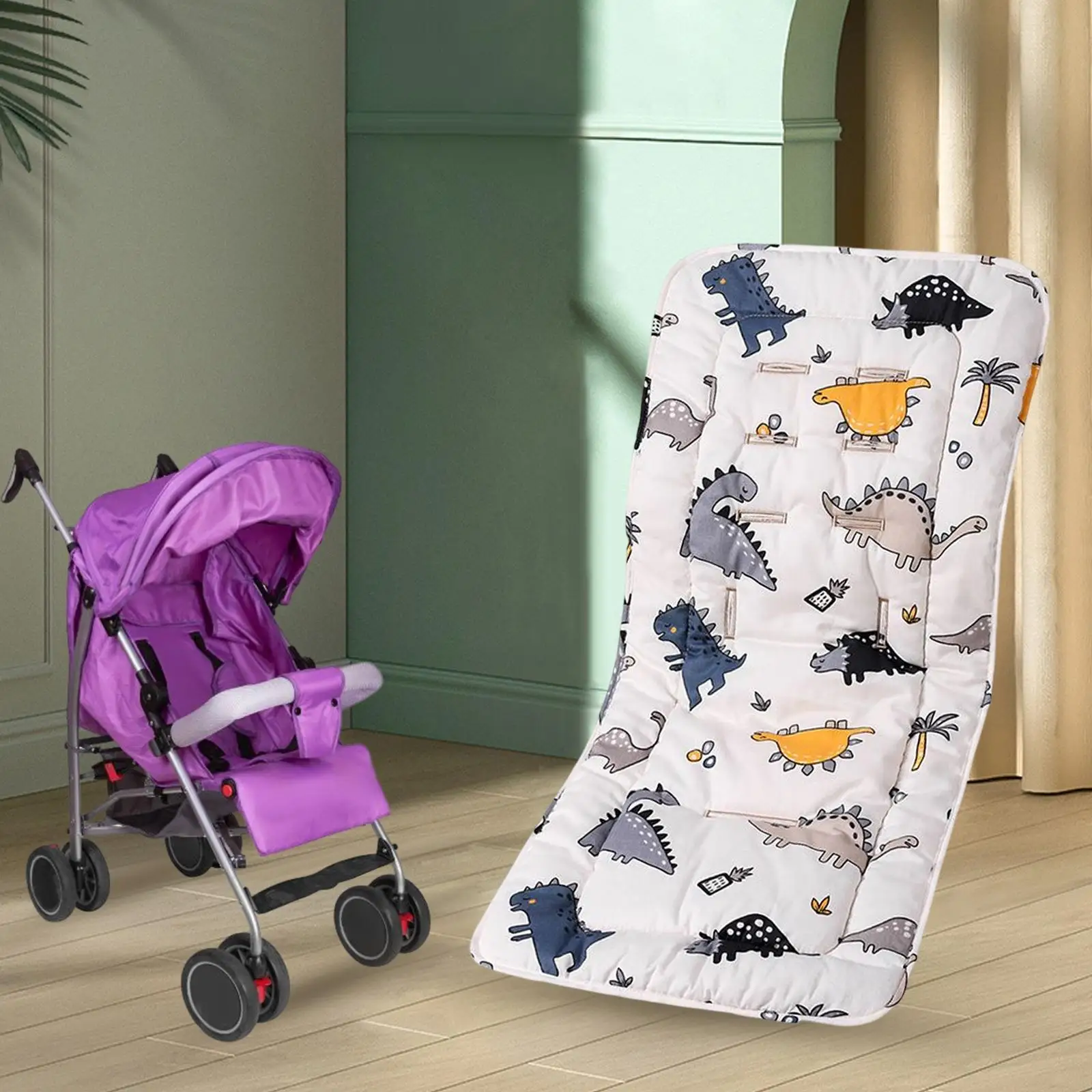 Fashion Stroller Cushion, Comfortable Non Slip Cushion, Stroller Mat for Pram Stroller  Accessories