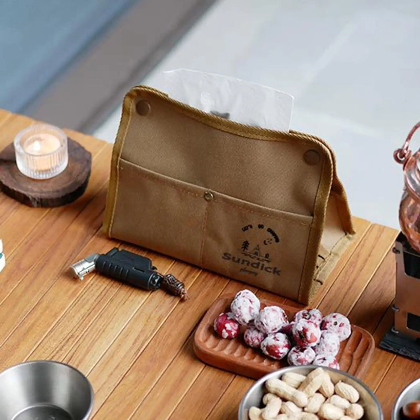 Tissue Storage Bag Napkin Paper Bag Toilet Paper Holder Multifunctional Kitchen Hanging Tissue Case Bag for Travel BBQ